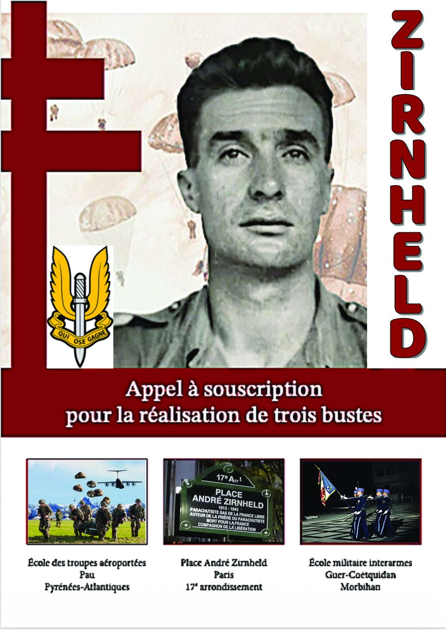 Affiche de l'appel à souscription pour trois bustes d'André Zirnheld